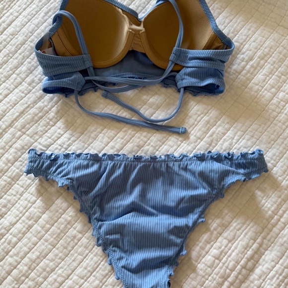 Target Blue Ribbed Bikini Set - Picture 3 of 3